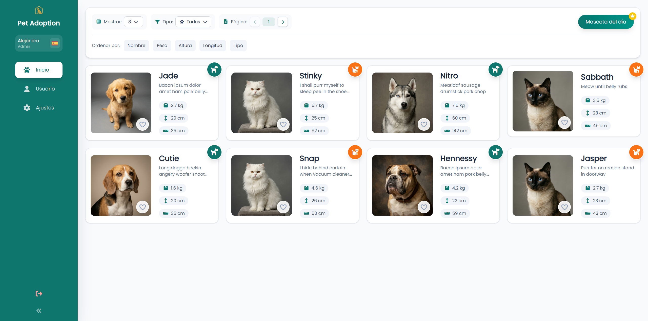 Captura de Pet Adoption